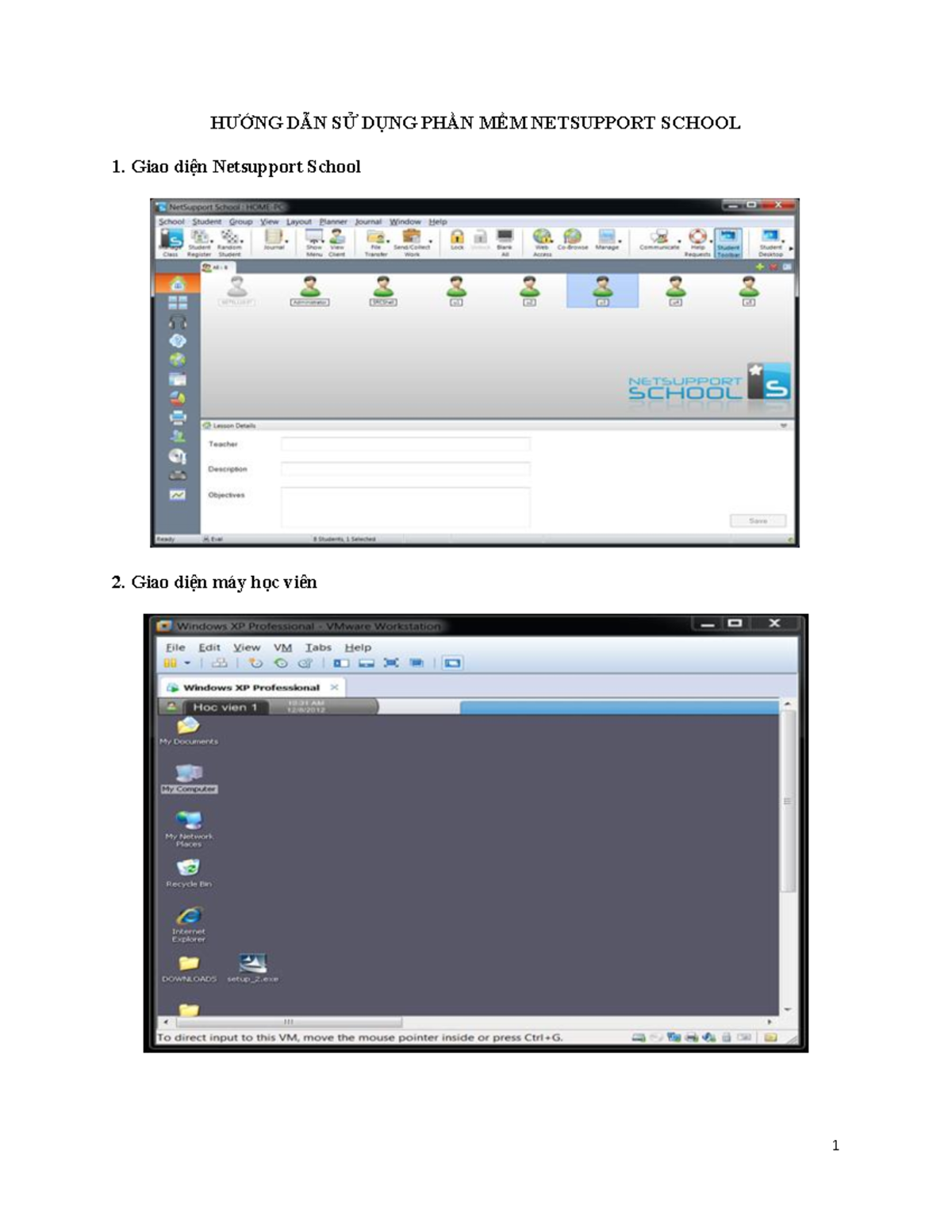 Hướng Dẫn Sử Dụng Phần Mềm NetSupport School cho Giáo Viên - Studocu