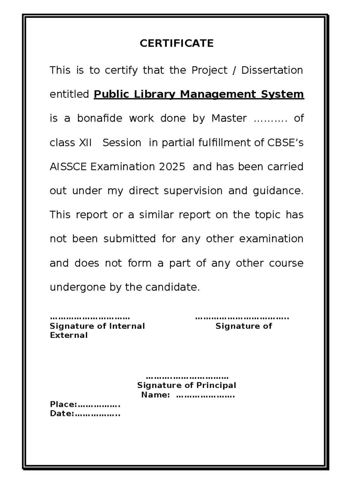 Library management - ......... of class XII Session in partial ...