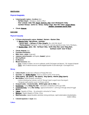Geography 1000: Exam 1 Study Guide - Key Concepts and Terms - EXAM 1 ...