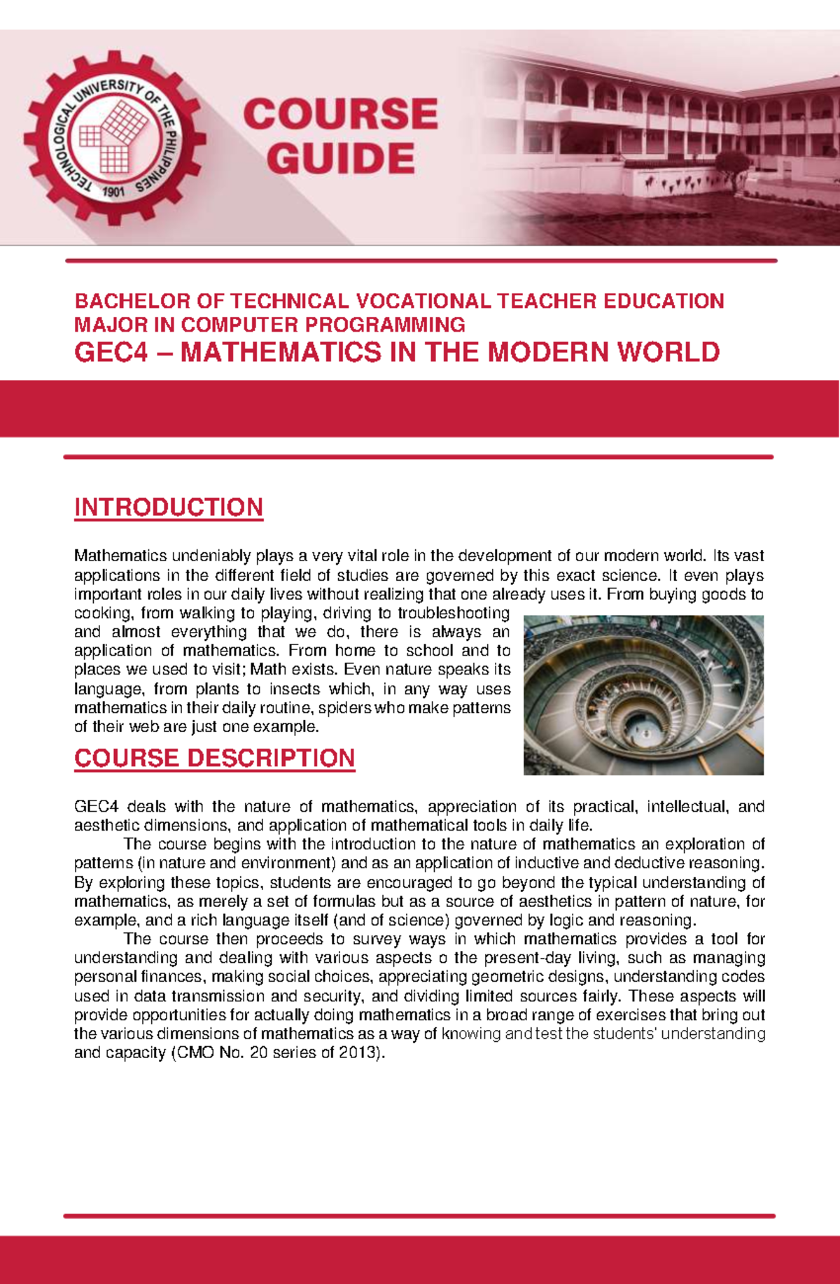 CG-GEC4- Btvtedcp 1A - BACHELOR OF TECHNICAL VOCATIONAL TEACHER ...