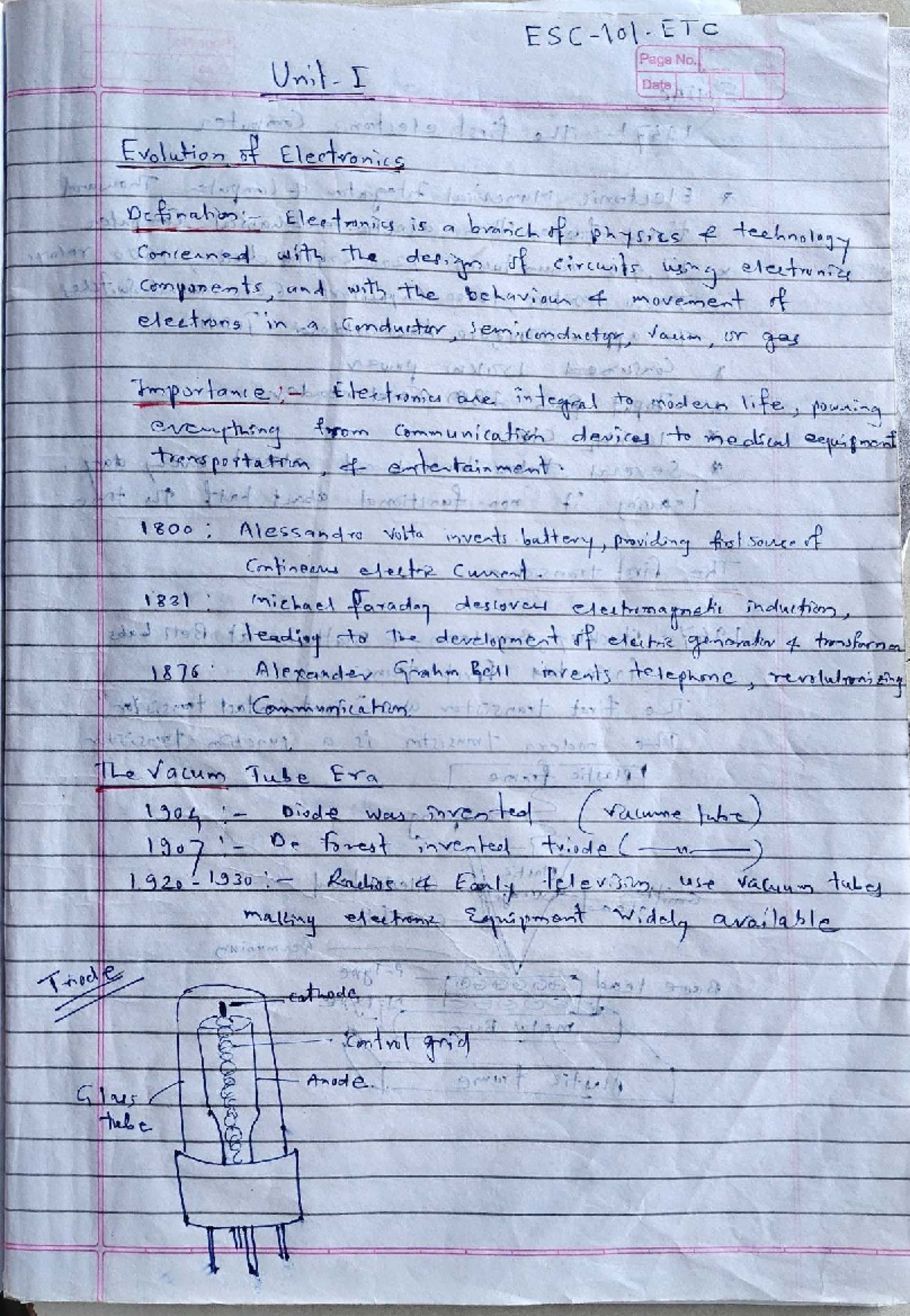 Unit-1 BXE FE COMP - Comprehensive Study Notes - Studocu