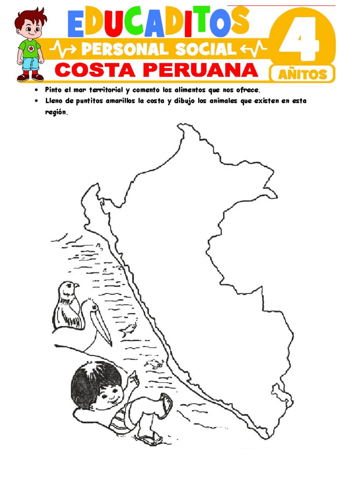 Costa Peruana para Ninos de 4 anos - Document Preview