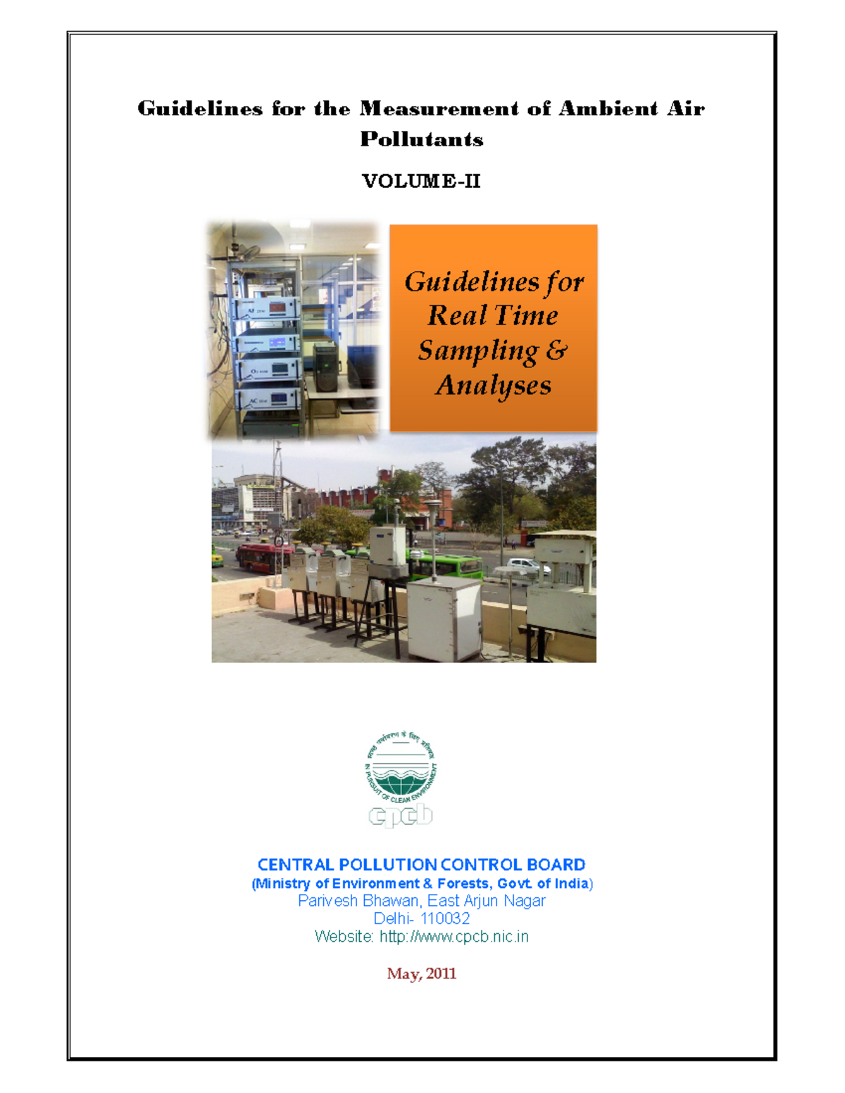 Guidelines for Measurement of Ambient Air Pollutants - Volume II - Studocu