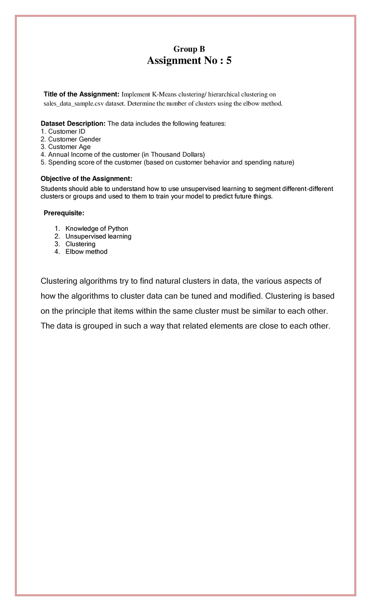 Assignment No 2 - ML - Group B Assignment No : 2 Title of the ...