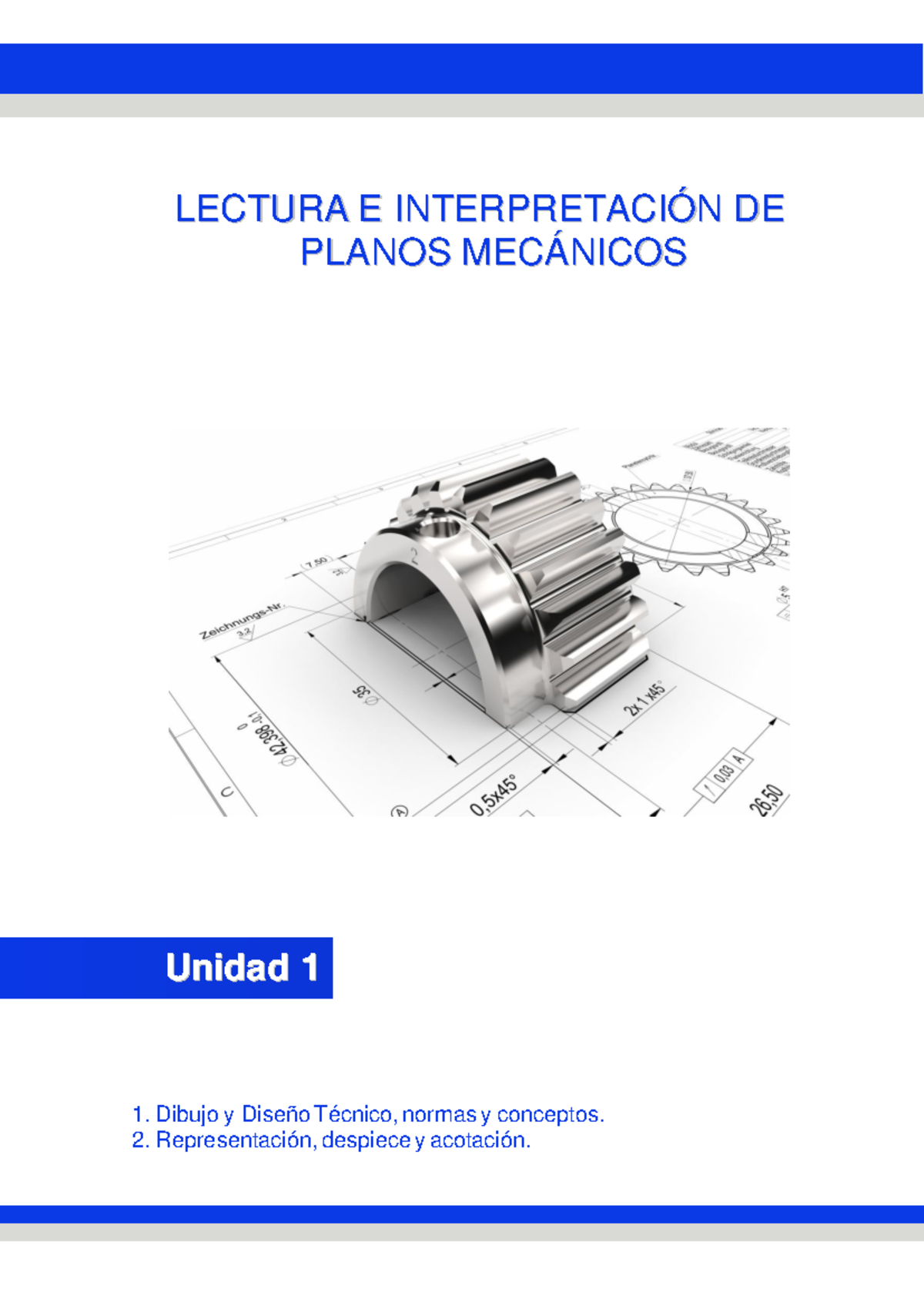 Manual de la Unidad 1: Interpretación de Planos Mecánicos - Document Preview