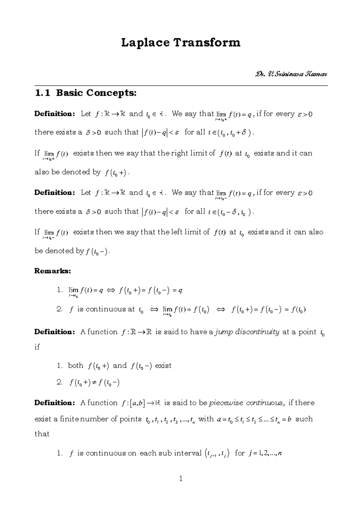Laplace Transforms: Concepts, Properties, and Examples in Analysis ...