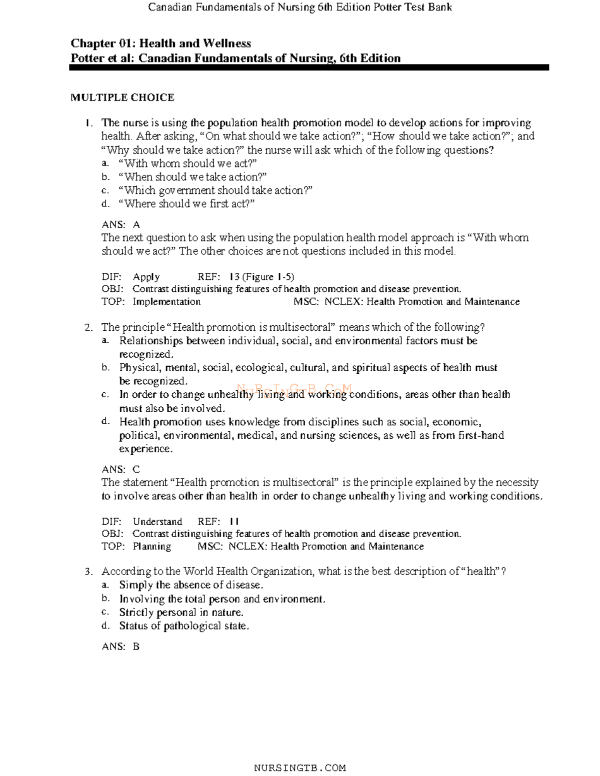 Exam 2 Answers and Questions - NURS 201 - April 2018 - Studocu