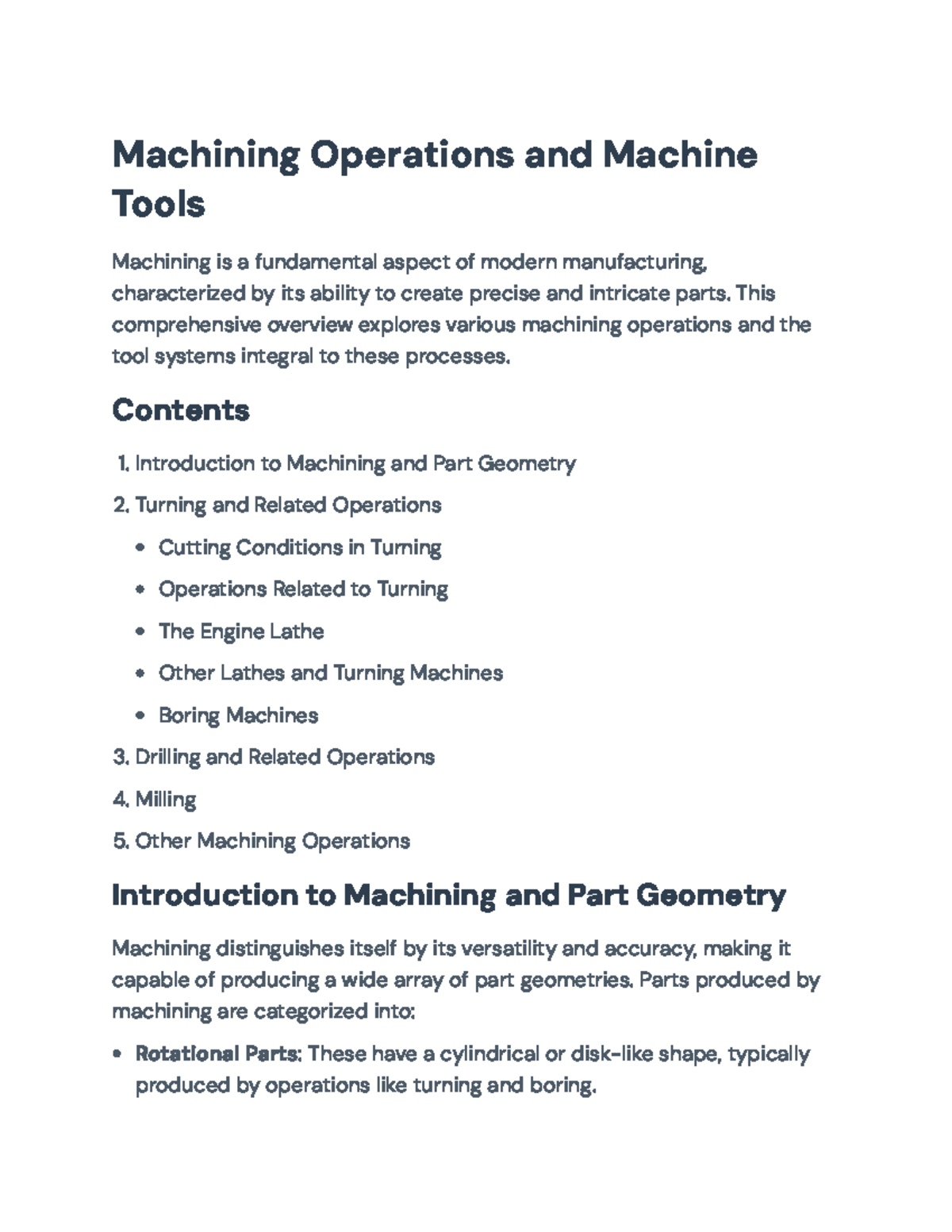 Machining Operations and Tools Overview: Key Processes and Techniques ...