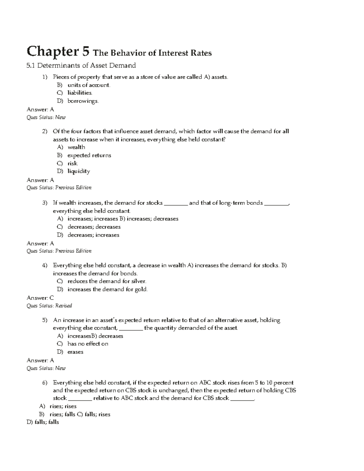 Chapter 5: Understanding Interest Rates and Their Influencing Factors ...