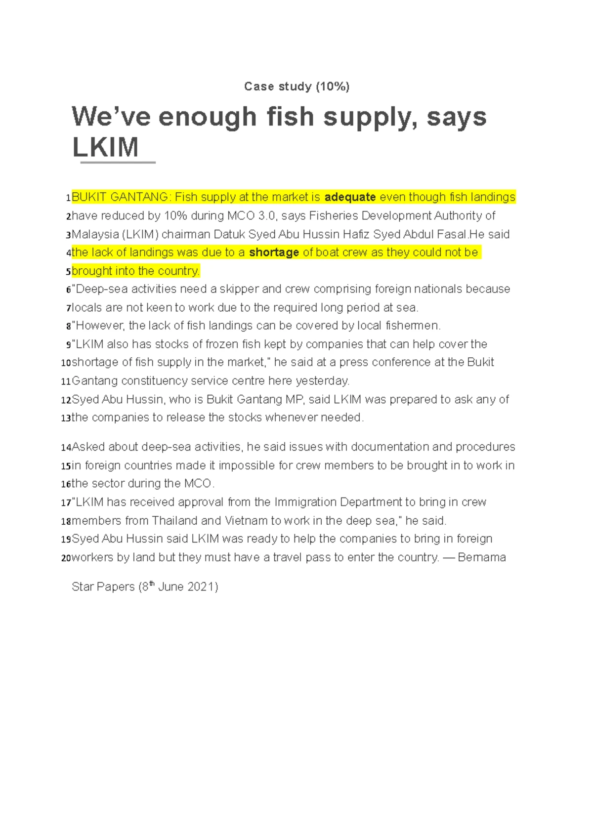 Individual Assignment 2: ECO415 Case Study on Monetary Policy and ...