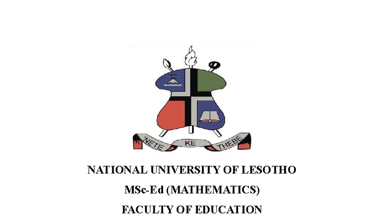 SCE 6421: Examining ICT's Impact on Mathematics Education in Lesotho ...