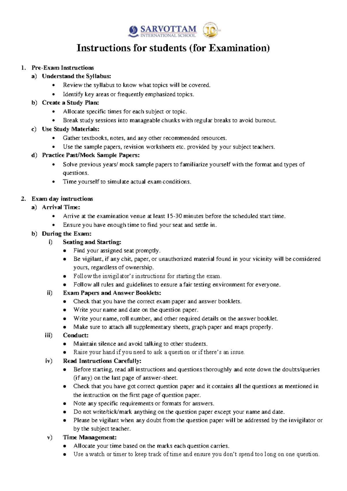 Exam Strategies for Students: Effective Tips & Instructions - Studocu