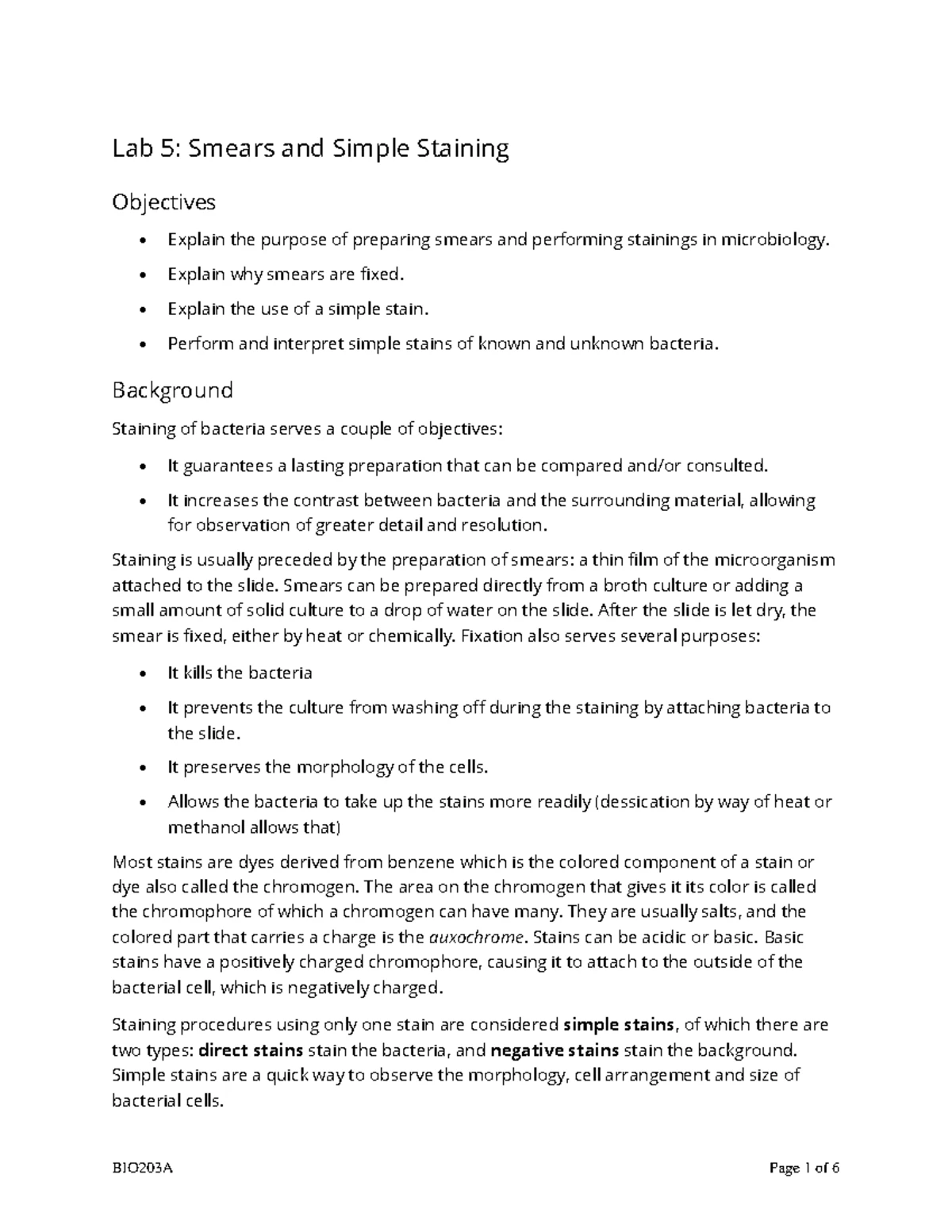 BIO203A M3 Lab 6: Understanding Gram Staining Procedure & Techniques ...