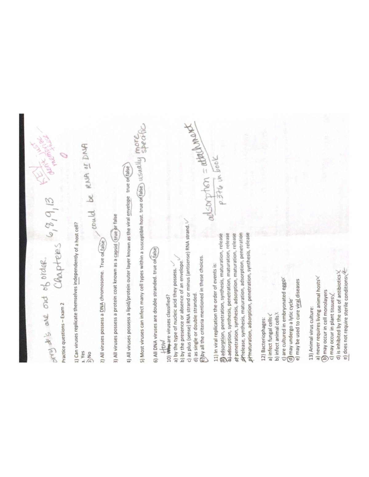 Exam 2 Practice Questions Key for Chapters 6, 8, 9, and 13 - Studocu