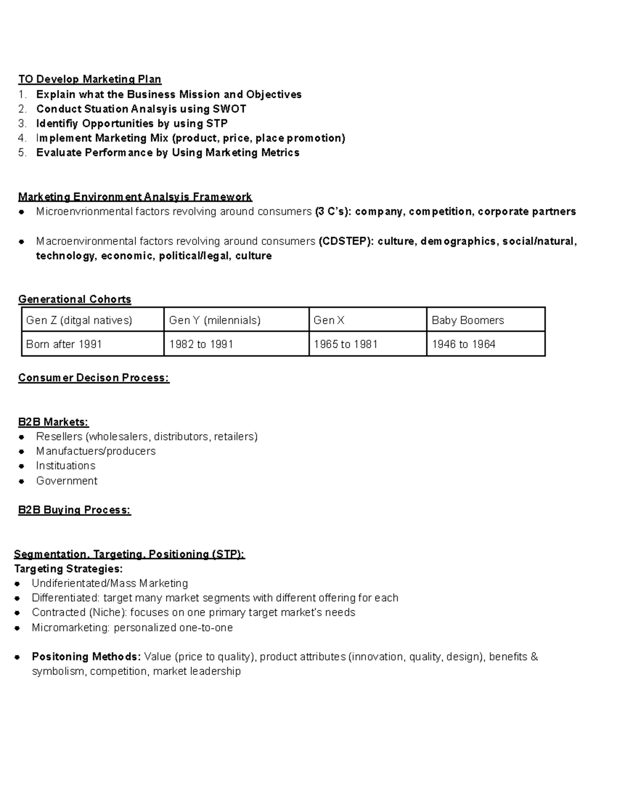MKTG 101 Midterm Study Guide: Key Concepts & Strategies - Studocu
