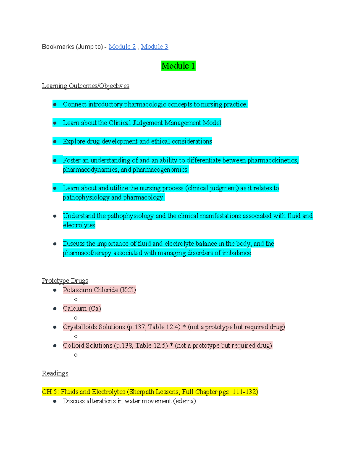 Patho Pharm Study Guide Exam 1: Intro to Pharmacology & Nursing ...