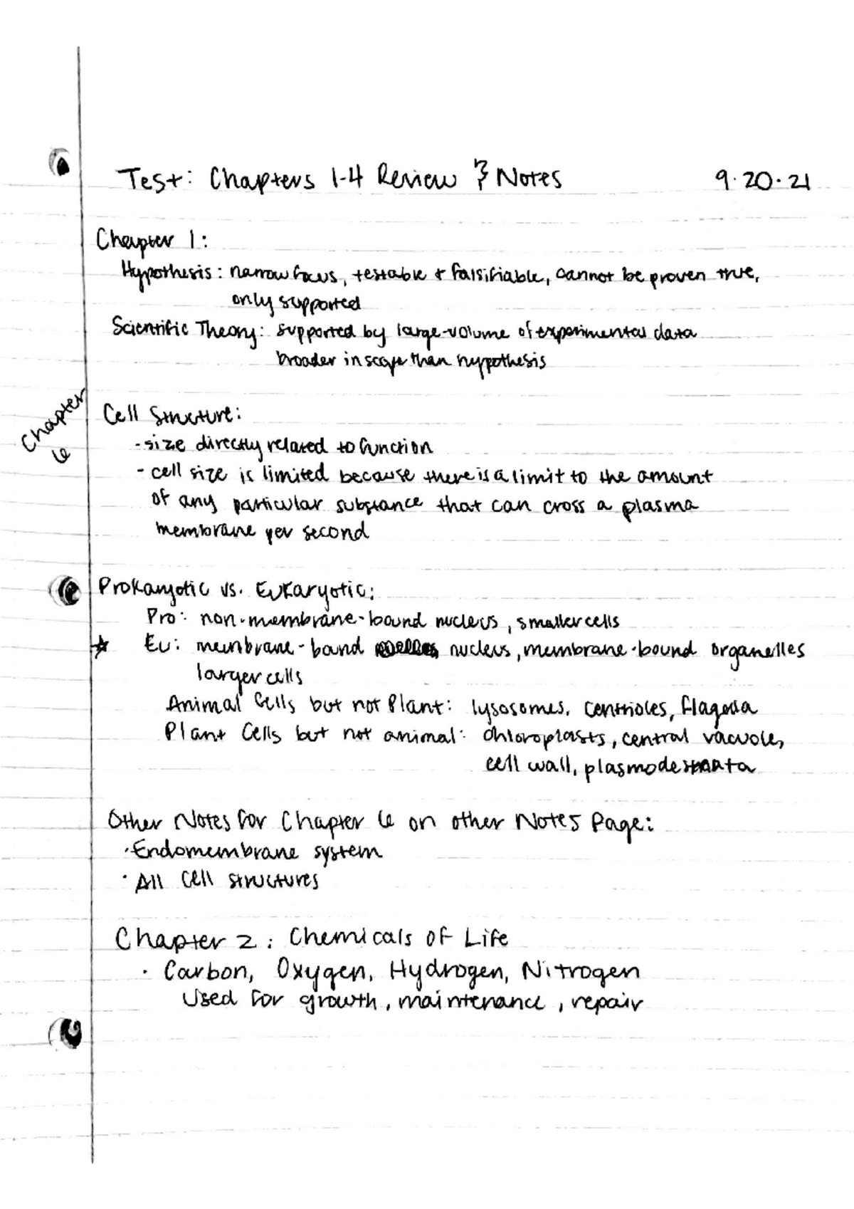 BIO120 Final Exam Study Notes: Chapters 1-4 Overview - Studocu