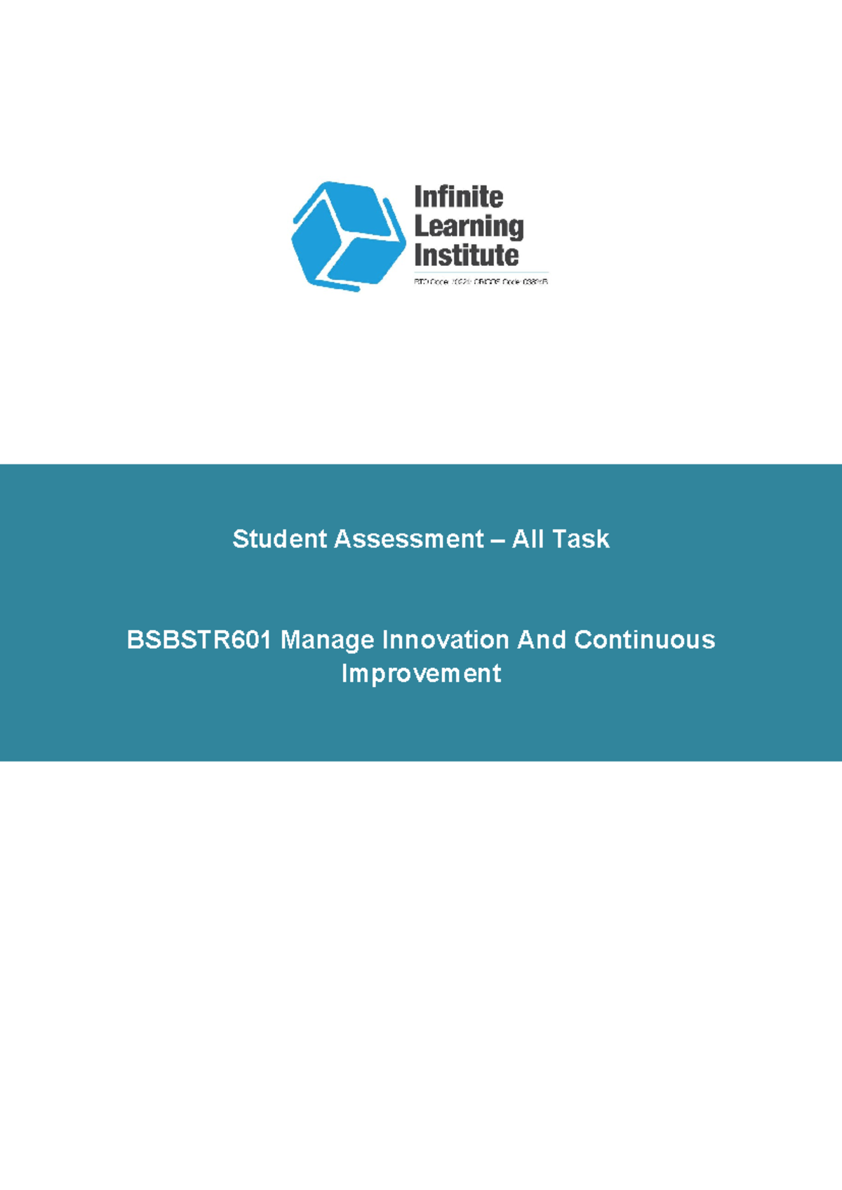 632209747 01 Bsbstr 601 Student Assessment Copy - Student Assessment ...