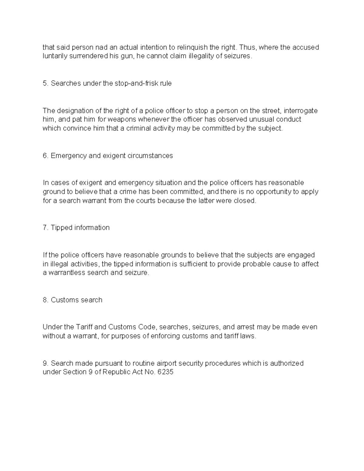 Cdi - Study Notes on Search, Seizure, and Interrogation Techniques ...