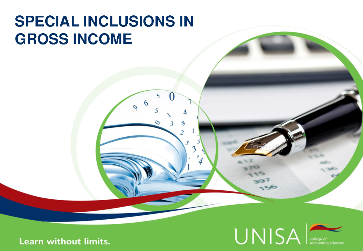 Special Inclusions in Gross Income: An Overview of Key Items - Studocu