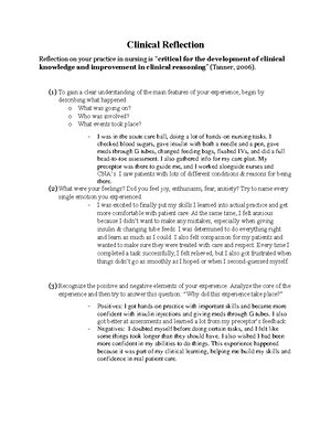 -Reflective Journal - During my practicum experience at Billings Clinic ...