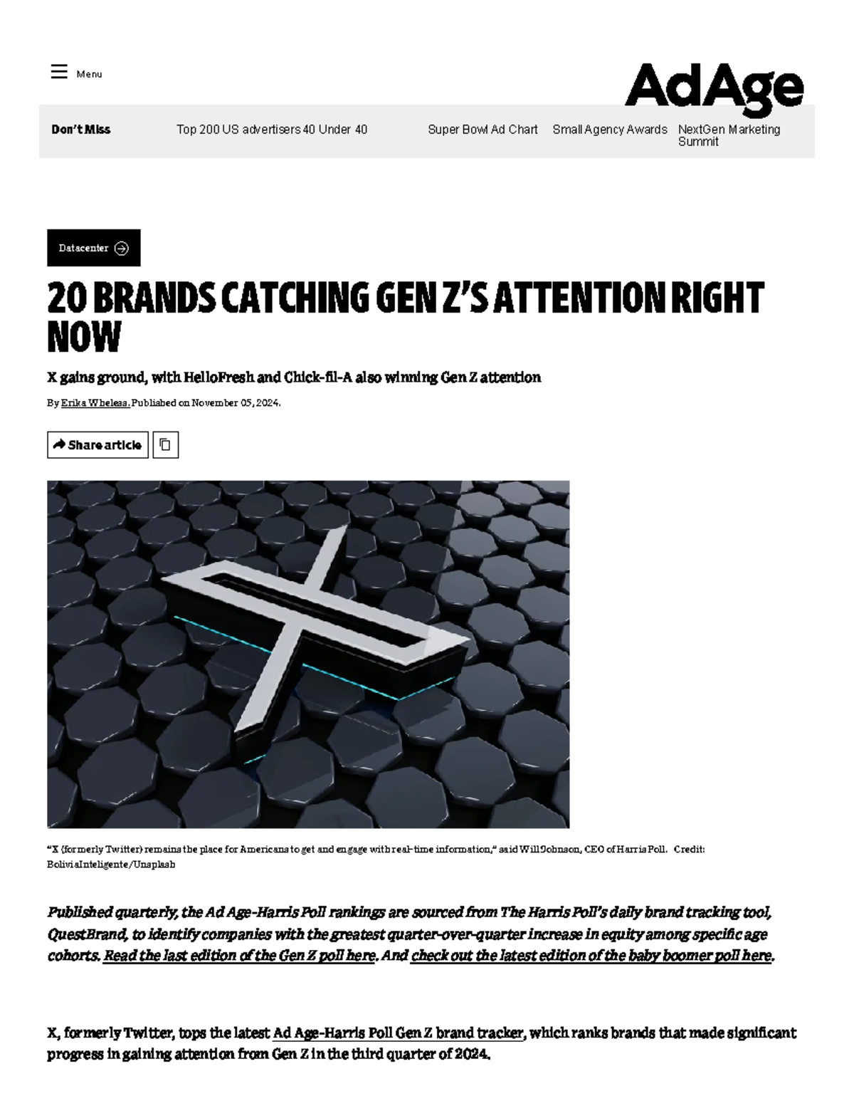 Ad Age Gen Z Brand Tracker: Q3 2024 Insights and Rankings - Studocu