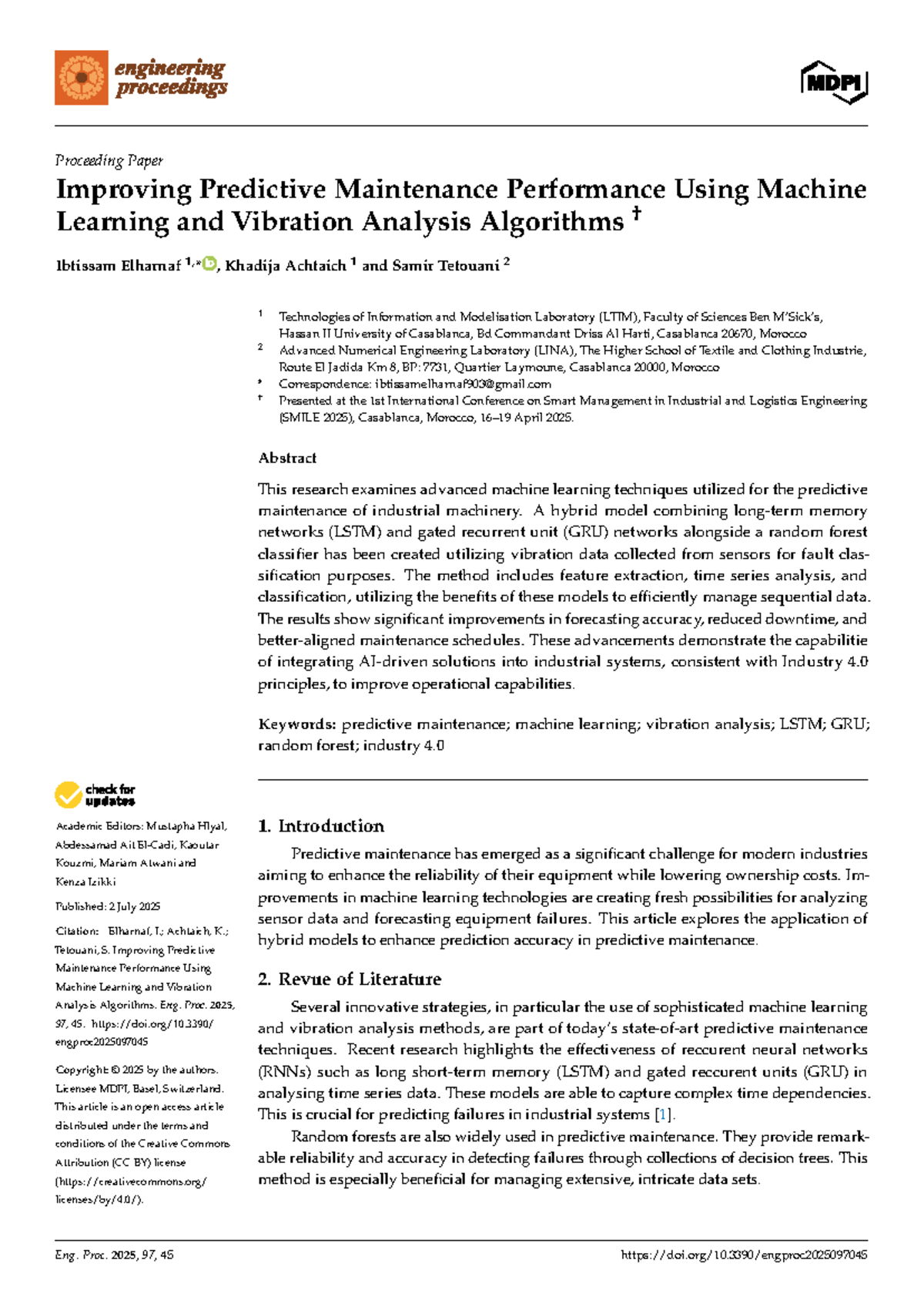 Improving Predictive Maintenance with ML & Vibration Analysis - Eng ...