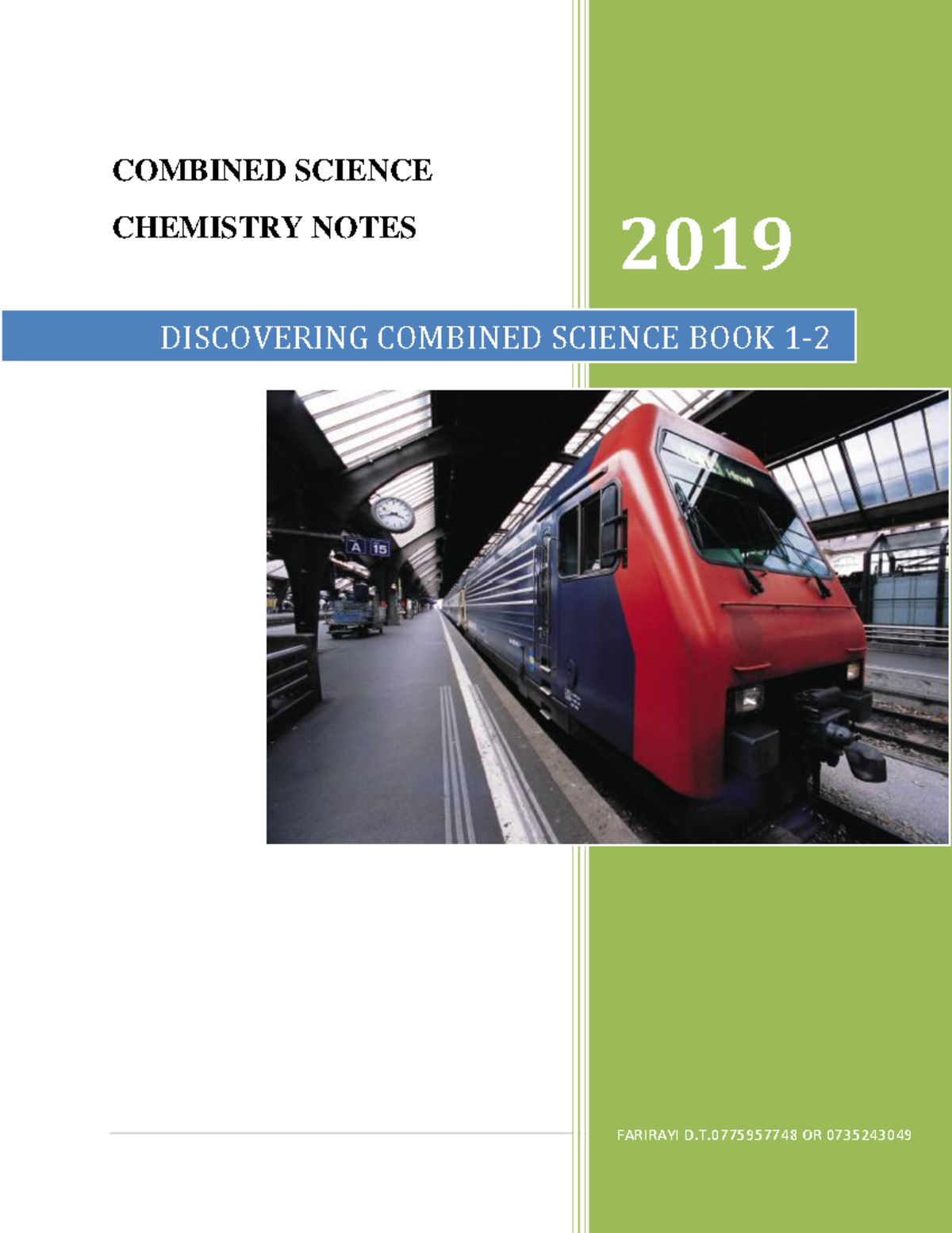 ZJC Chem 1-2 Combined Science Notes: Key Concepts & Processes - Studocu