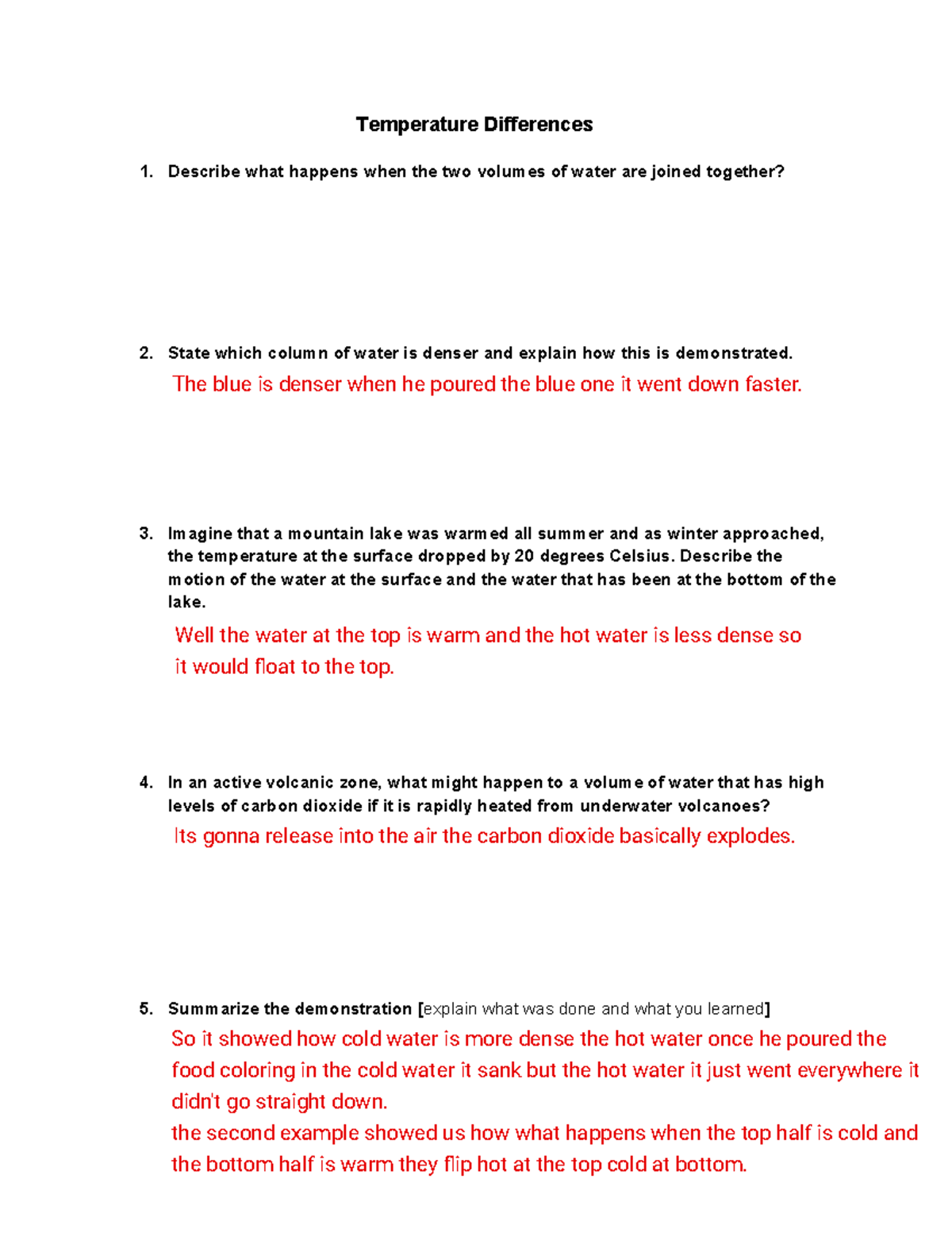Density Box Demonstration: Understanding Temperature Effects on Water ...