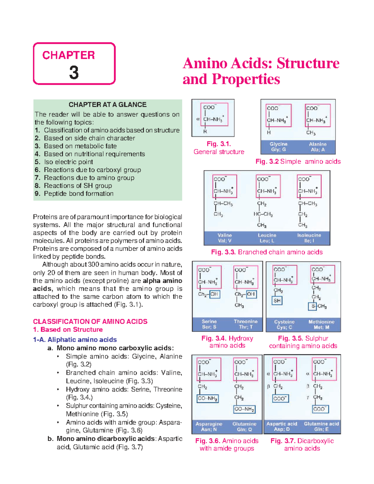 Textbook of Biochemistry: Chapter 3 - Amino Acids Structure ...