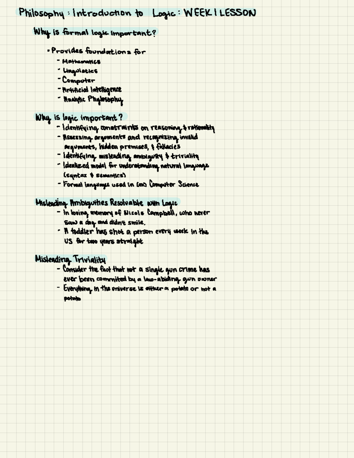 Philosophy 101: Week I - Introduction to Logic Problem Set - Studocu