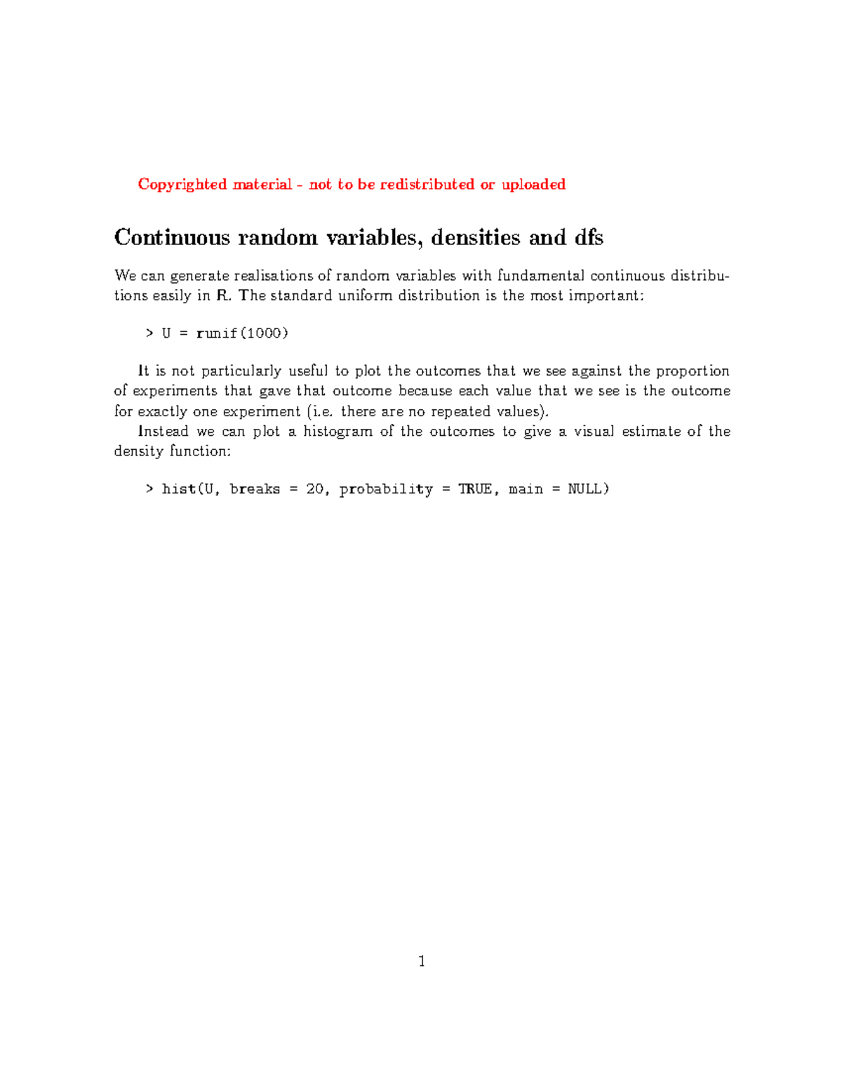 Lab 7: Continuous Random Variables - Database System Materials - Studocu