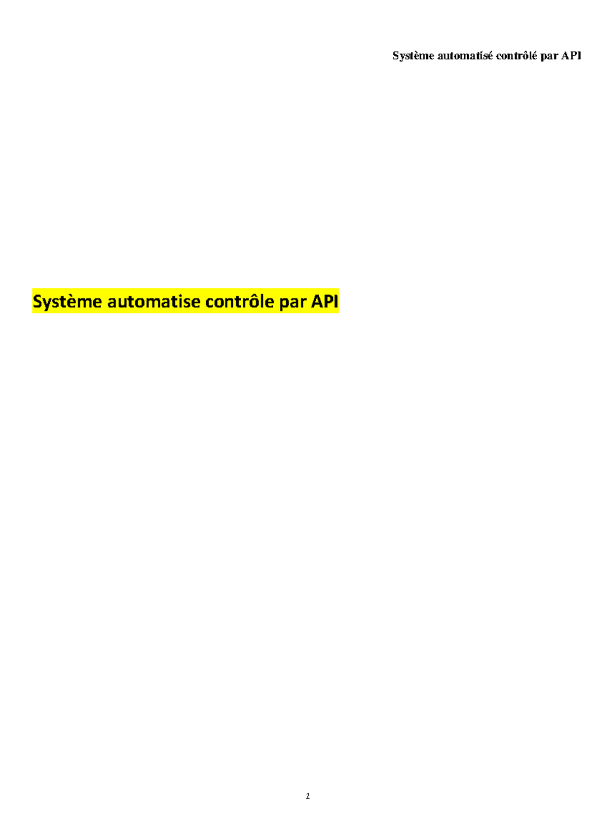 M211 - Système Automatisé Contrôlé par API: Concepts et Applications ...