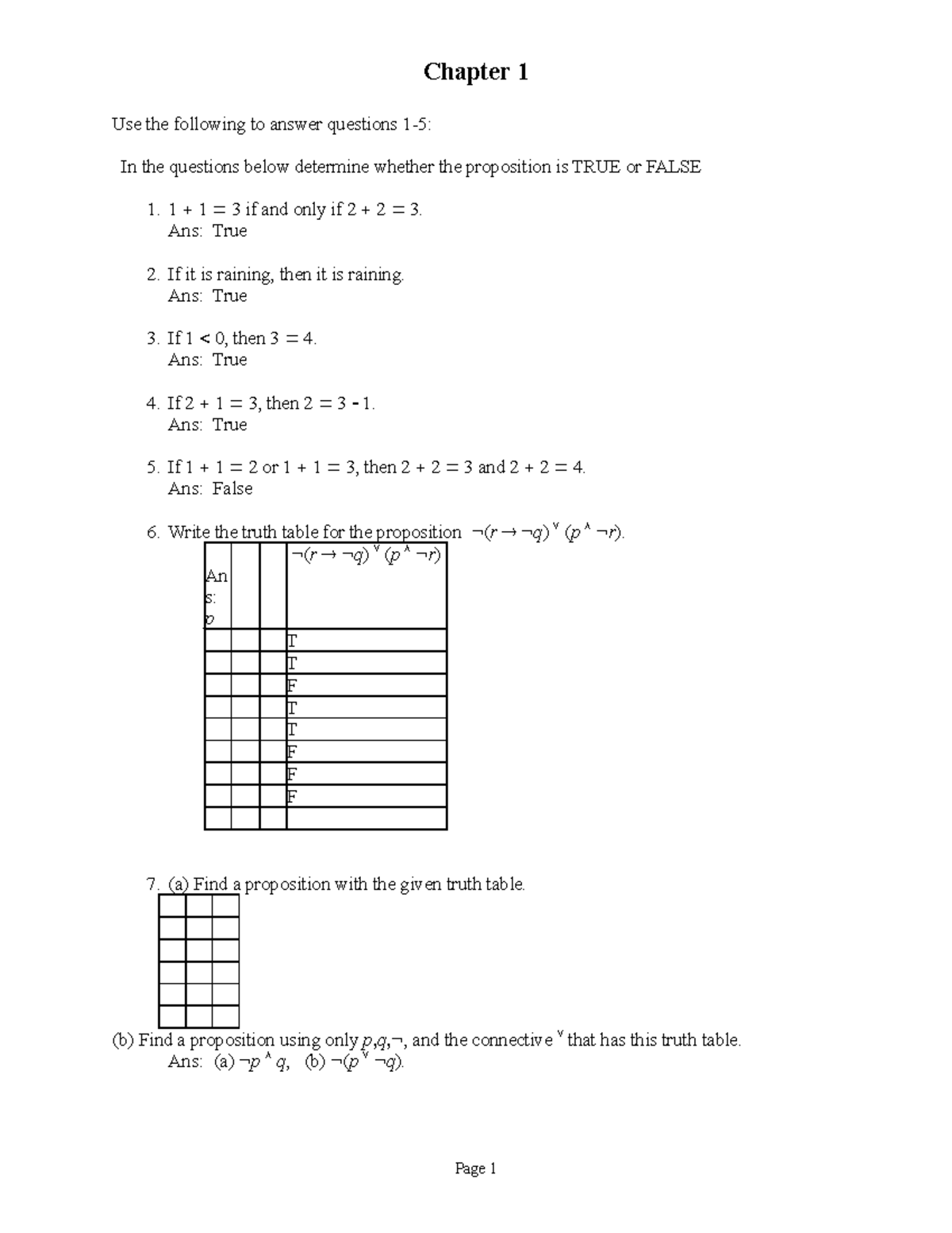 Chapter 01 - mad - Chapter 1 Use the following to answer questions 1-5 ...
