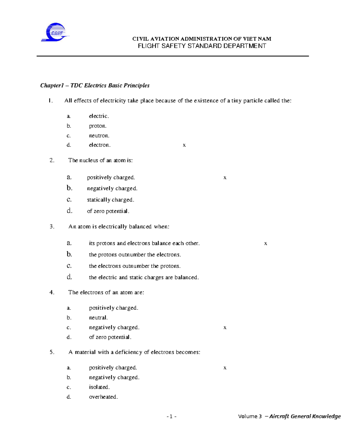 CAAV | Volume 3 - Aircraft General Knowledge: TDC Electrics Principles ...