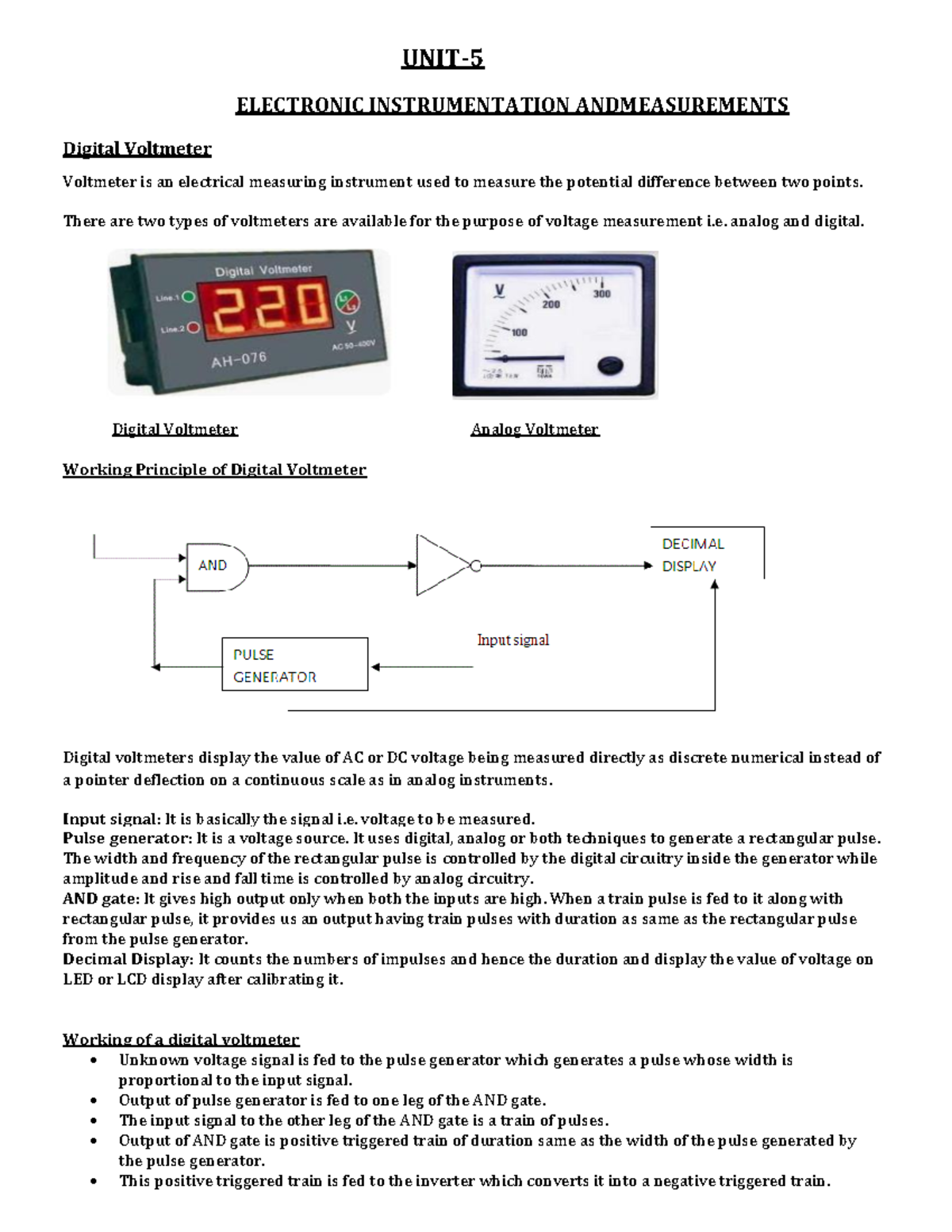 Electronics Engineering: DVM, AM & Oscilloscope Overview and Analysis ...