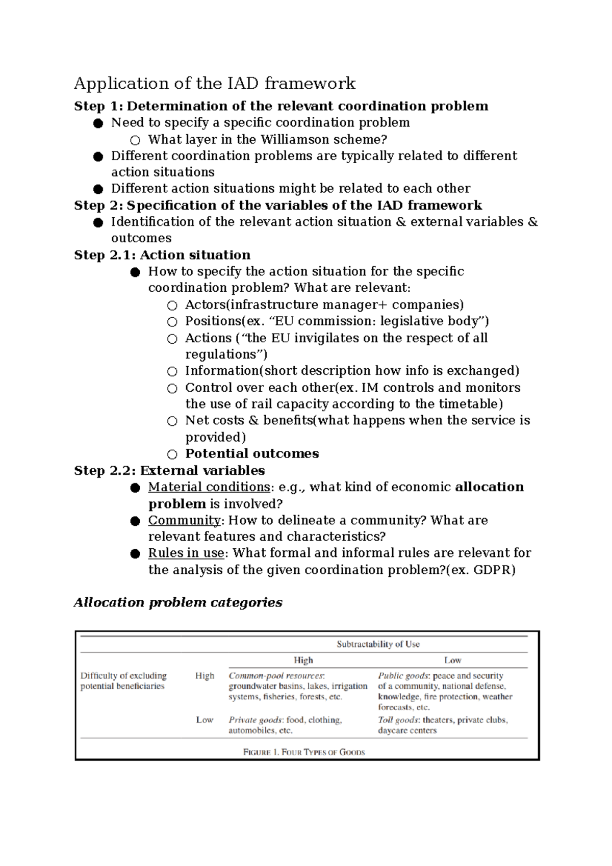 SEN1131 IAD Framework: Steps for Analyzing Coordination Problems ...