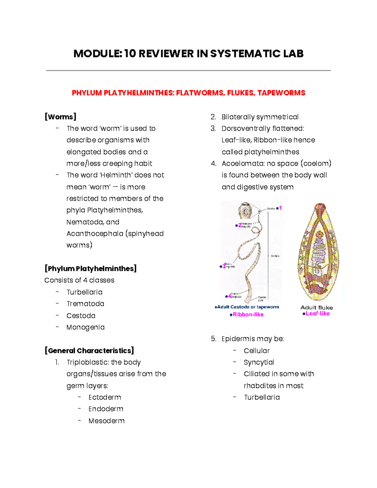 Module 10 Reviewer IN Systematic LAB - MODULE: 10 REVIEWER IN ...
