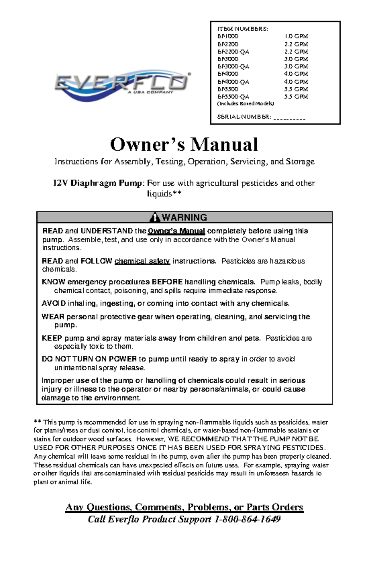EF1000-EF5500 Manual 2020 - Owner’s Manual Instructions for Assembly ...
