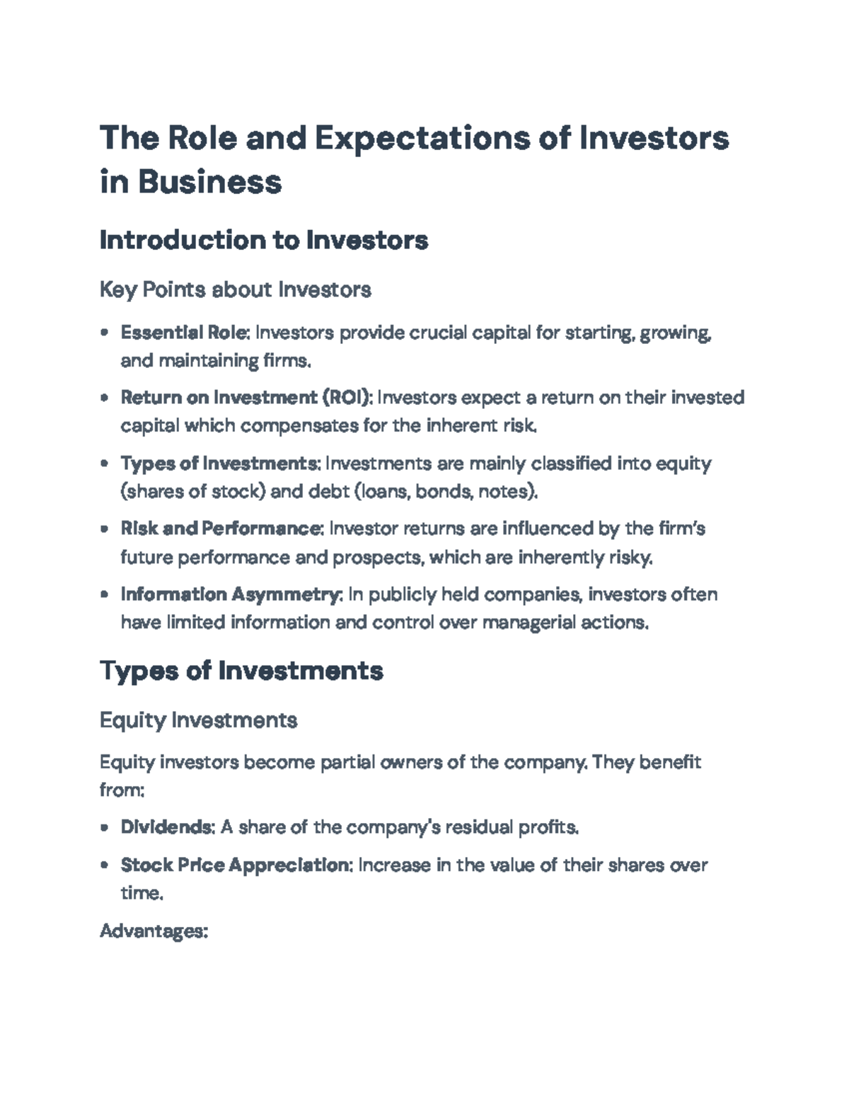 Understanding Investment Roles and Dynamics: Key Insights for Investors ...