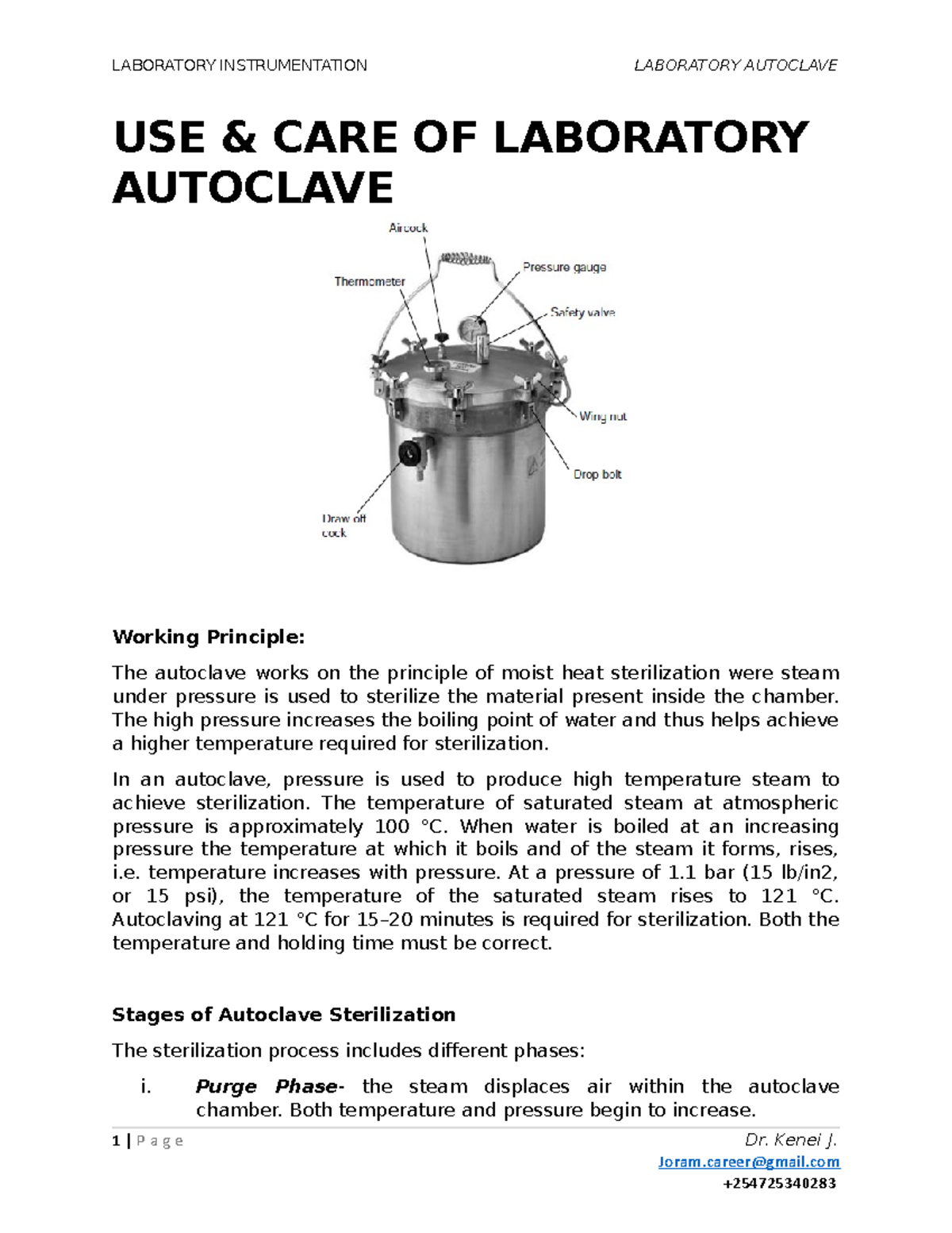 Autoclave Uses In Laboratory Drawing