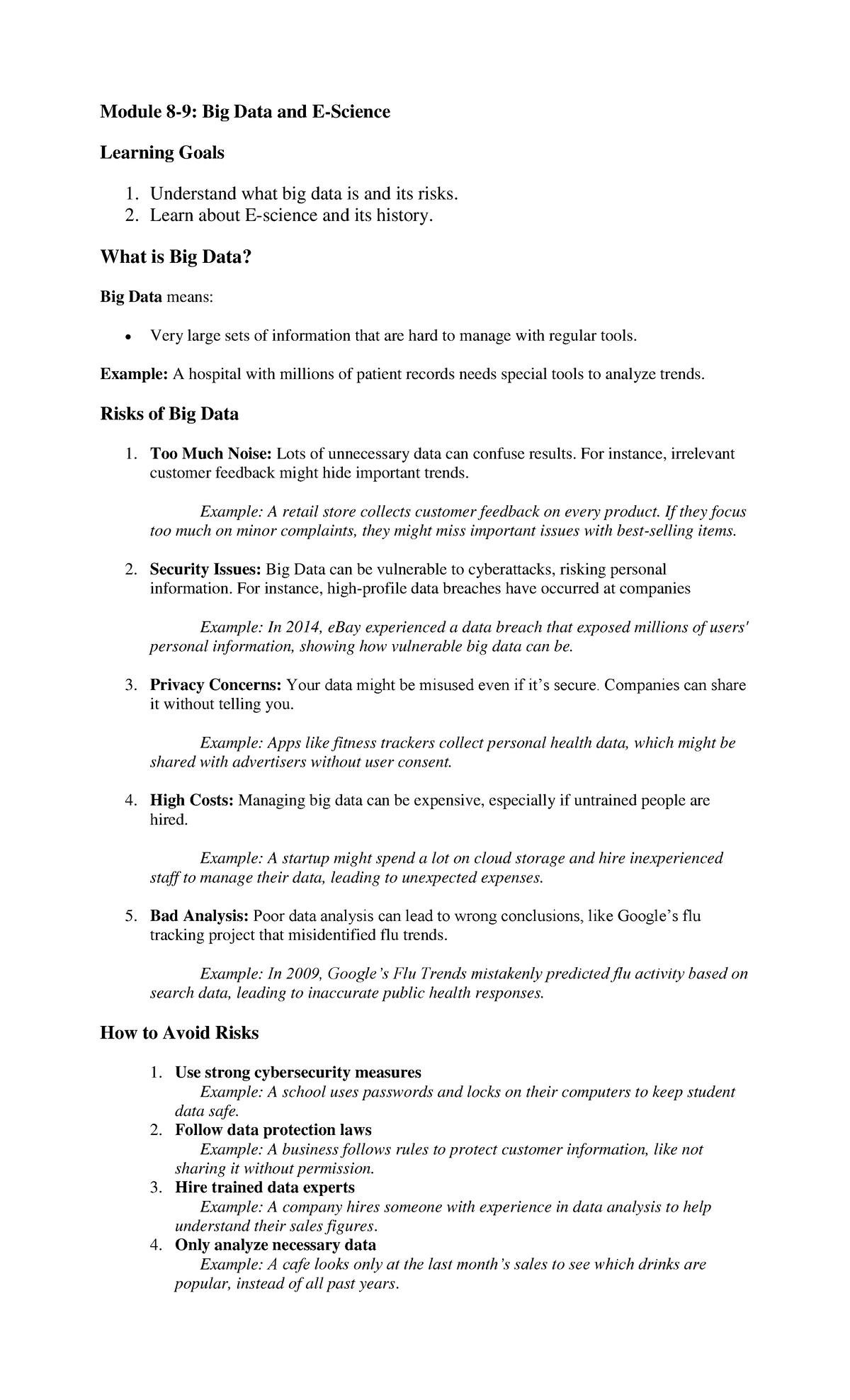 Big Data and E Science - basiccccccc!! - Module 8-9: Big Data and E ...