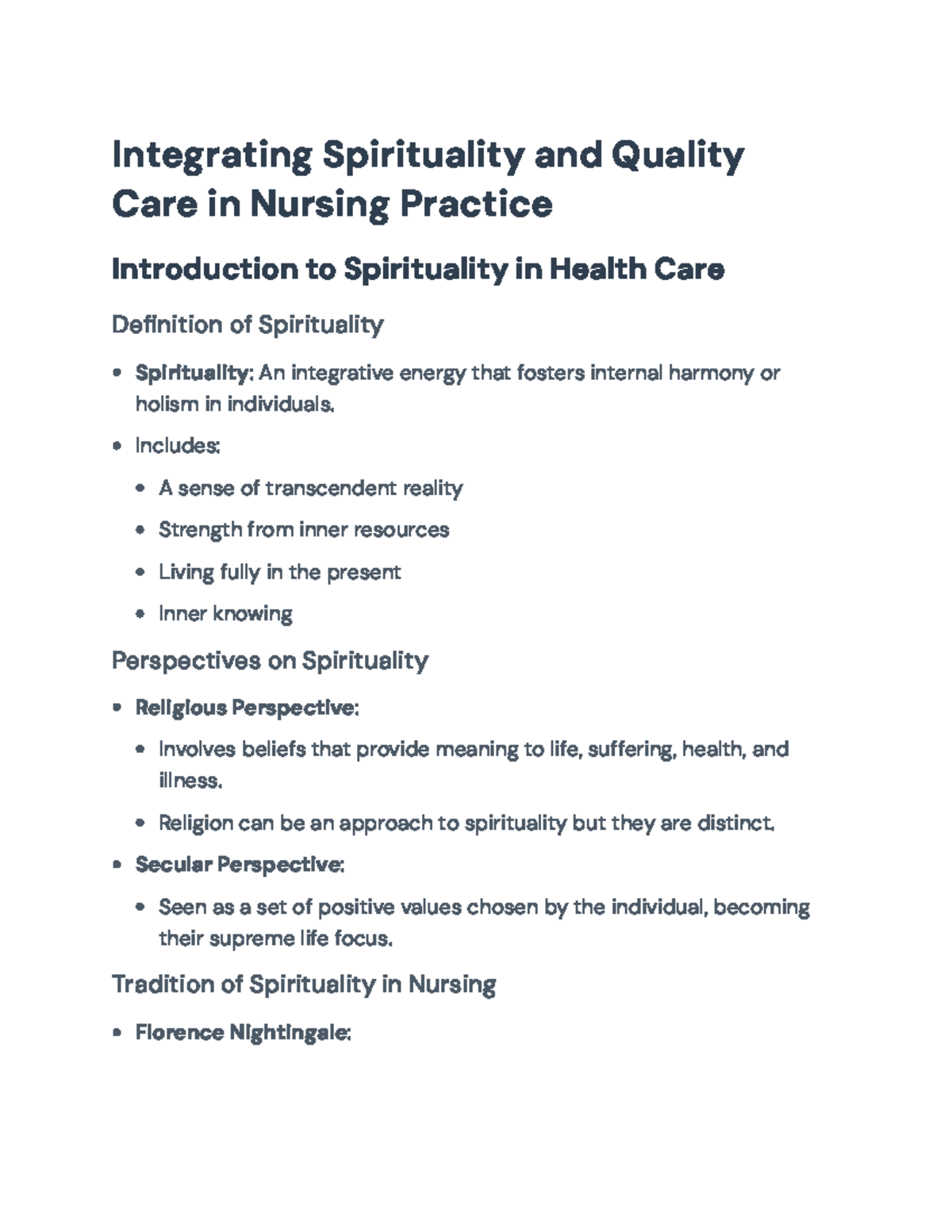 Integrating Spirituality and Evidence-Based Practice in Nursing Care ...