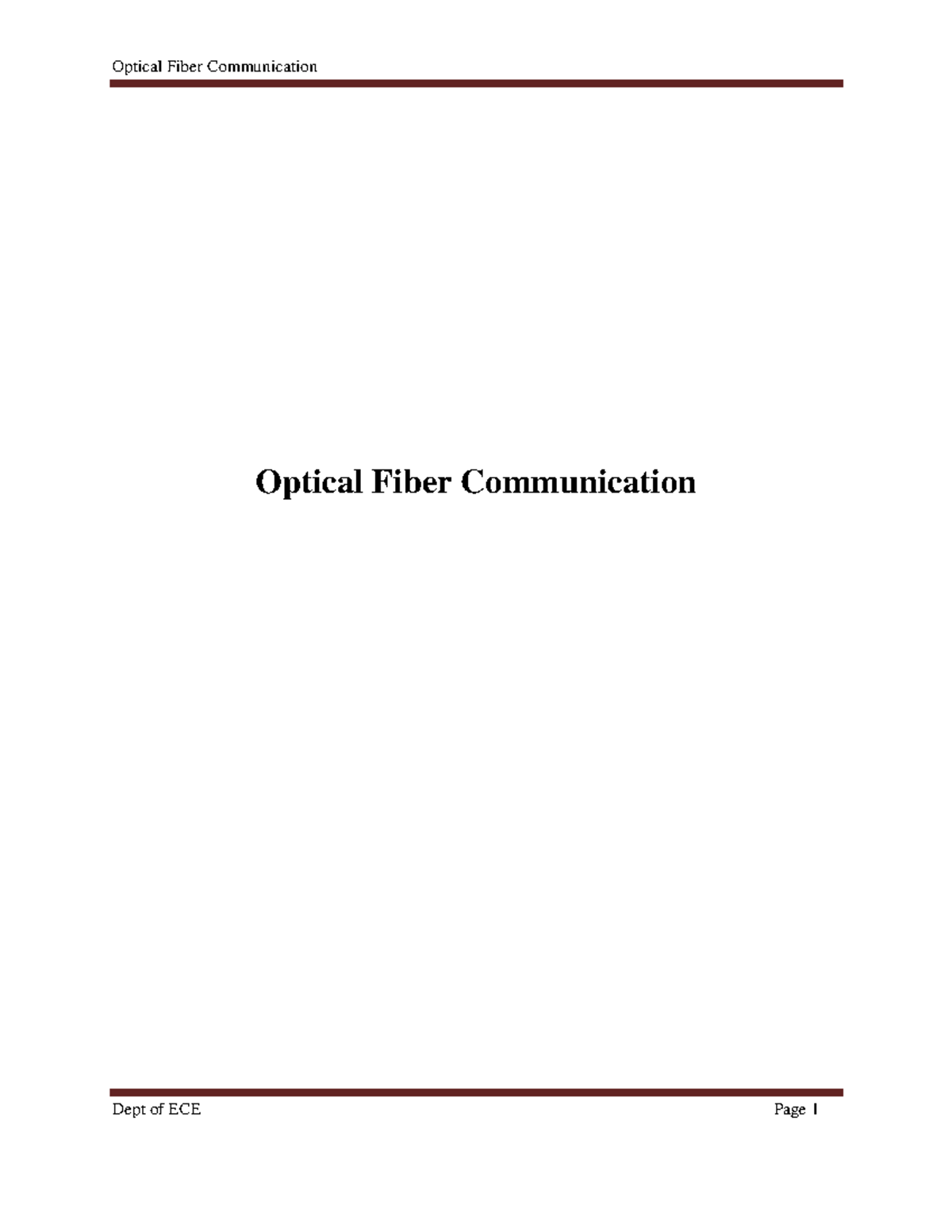 Optical Fiber Communication Notes - JNTUK R20 ECE - Studocu