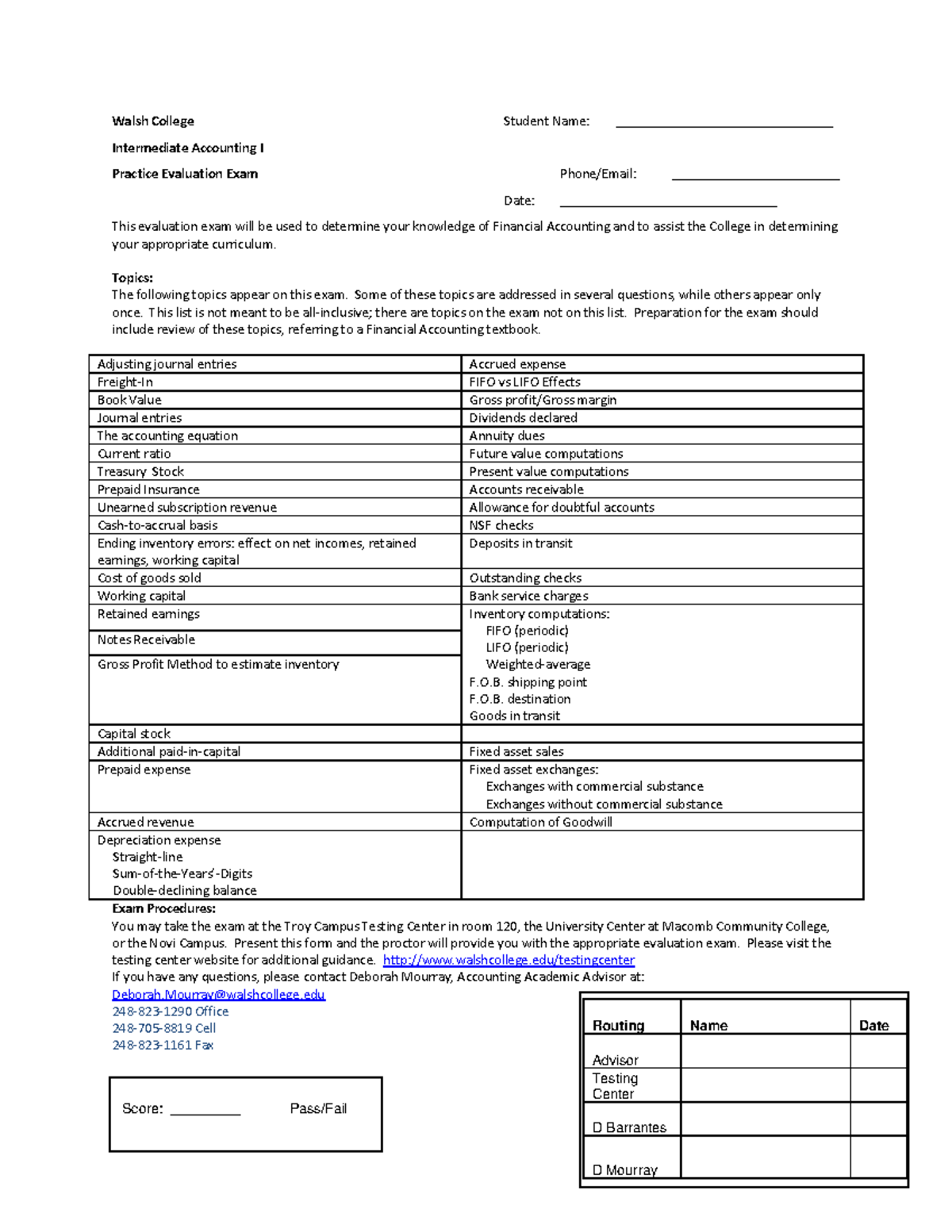 Acc 301 501 Intermediate Accounting I Practice Evaluation Exam - Studocu