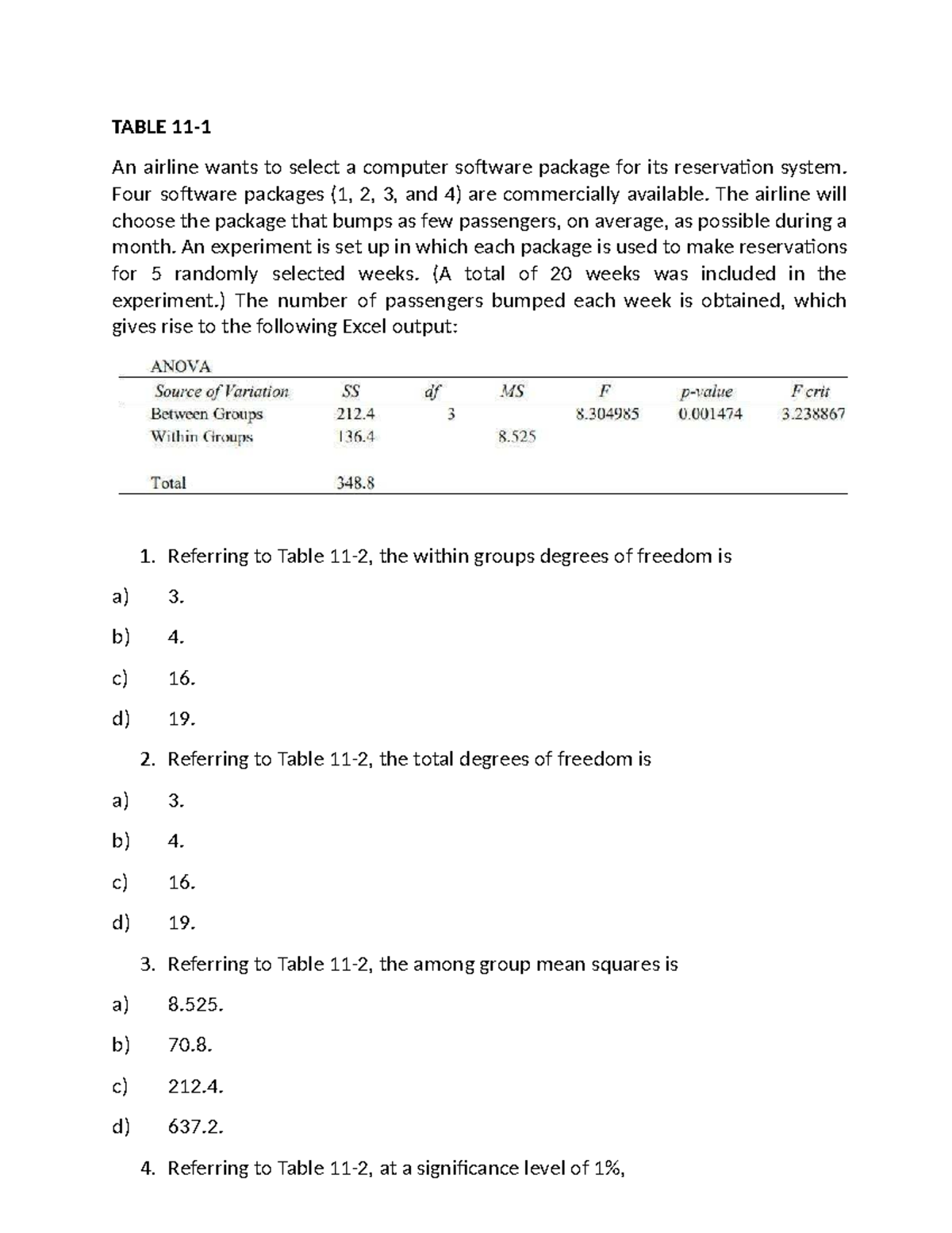 Ch11 Homework - MAS: Analysis of Airline Reservation Software Packages ...