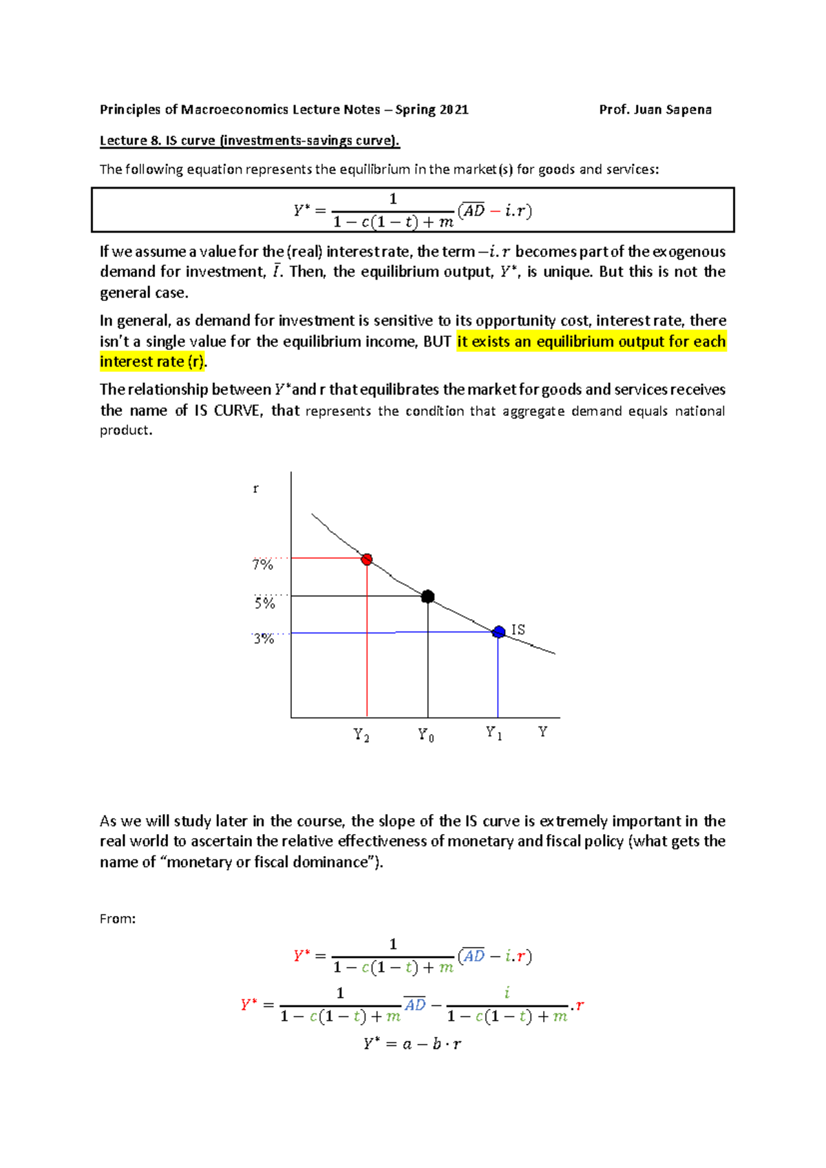 8 IS curve macroeconomia ejercicios - Principles of Macroeconomics ...