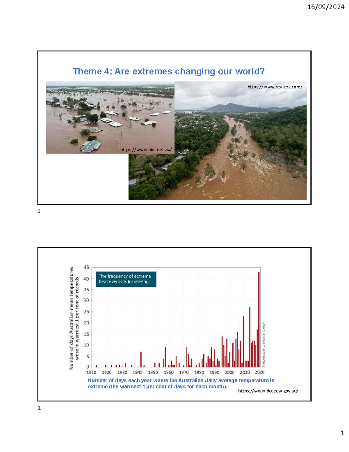 Theme 4: Impact of Extreme Events on Australia's Ecosystems and ...