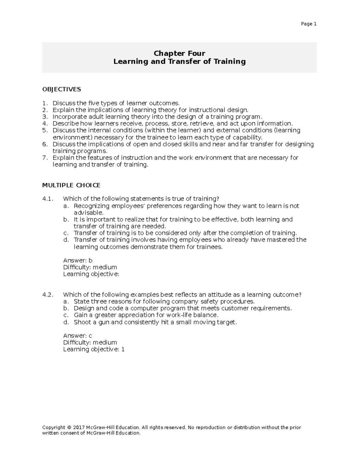 HR Training & Development: Learning & Transfer of Training Insights ...