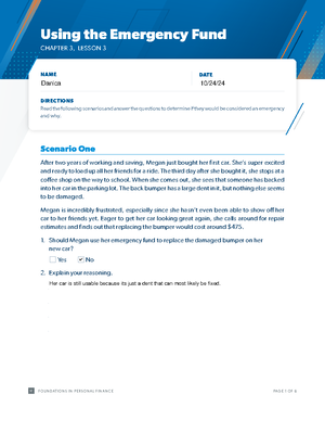 Chapter 3 Lesson 2 Ramsey Classroom - Becoming a Millionaire CHAPTER 3 ...